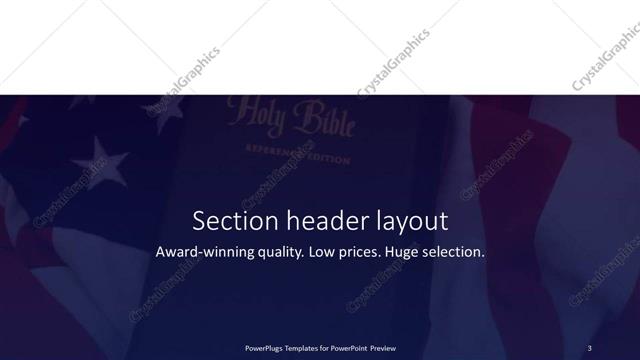 Section Header presentation slide layout