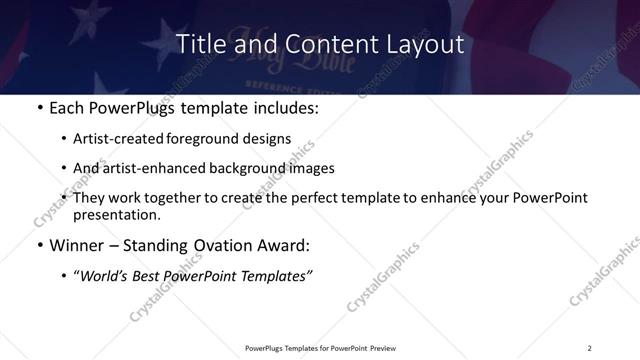 Title and Content presentation slide layout