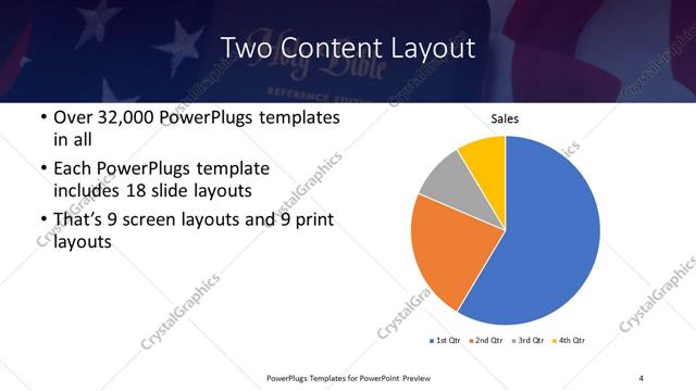Two Content presentation slide layout