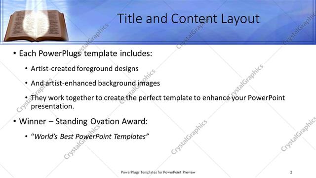 Title and Content presentation slide layout