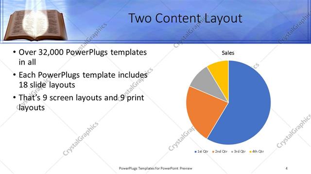 Two Content presentation slide layout