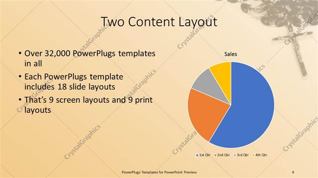 Two Content presentation slide layout