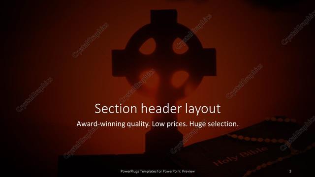 Section Header presentation slide layout