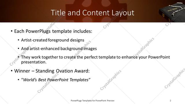 Title and Content presentation slide layout