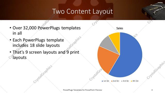 Two Content presentation slide layout