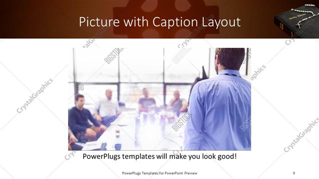 Picture with Caption presentation slide layout