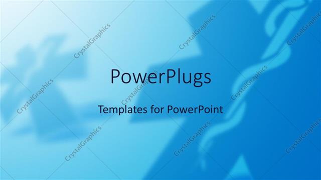  Presentation with medical cross - A holy cross with a bluish background