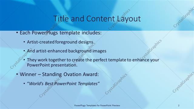 Title and Content presentation slide layout