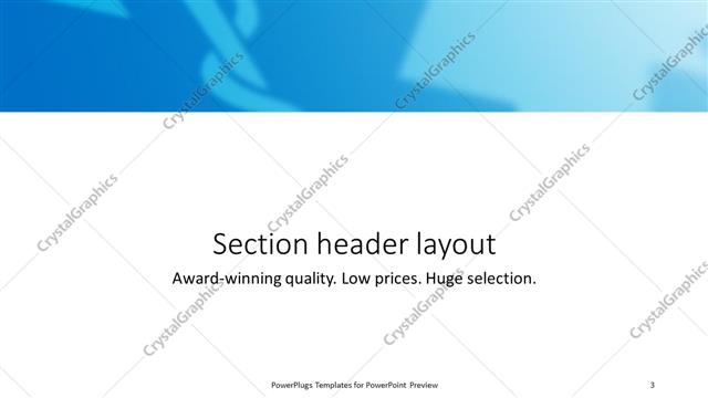 Section Header presentation slide layout