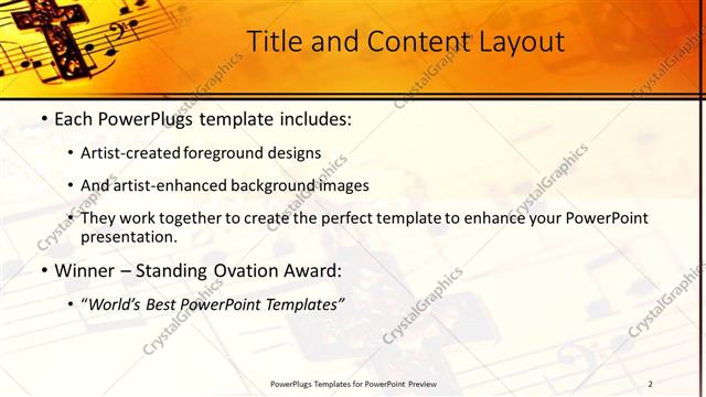 Title and Content presentation slide layout