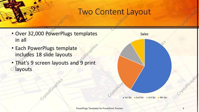 Two Content presentation slide layout
