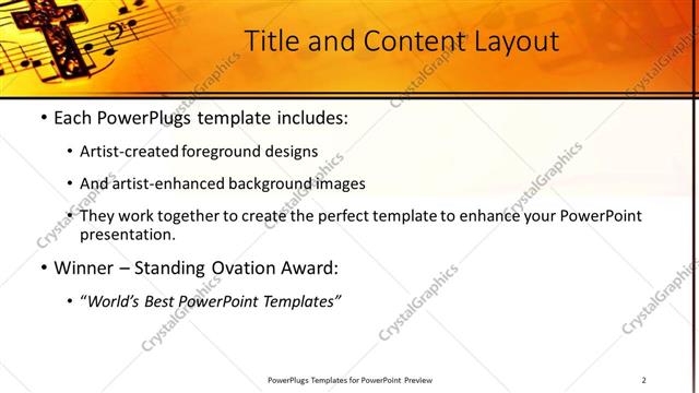 Title and Content presentation slide layout