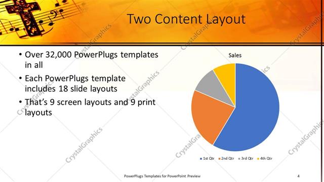 Two Content presentation slide layout
