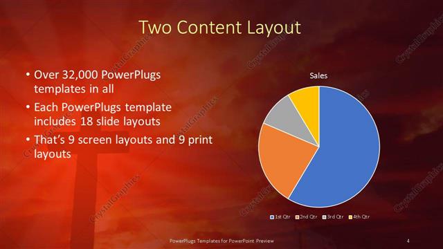 Two Content presentation slide layout