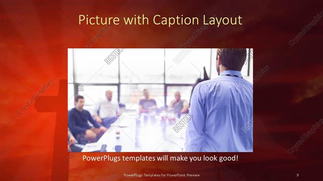 Picture with Caption presentation slide layout