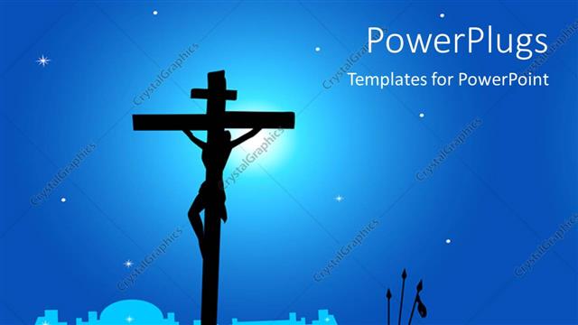  Presentation with calvary cross - A holy cross and the Jesus being crucified