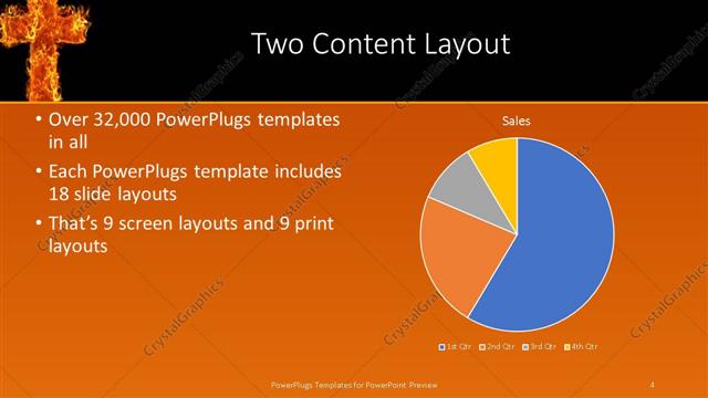 Two Content presentation slide layout