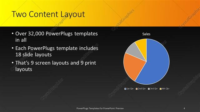 Two Content presentation slide layout