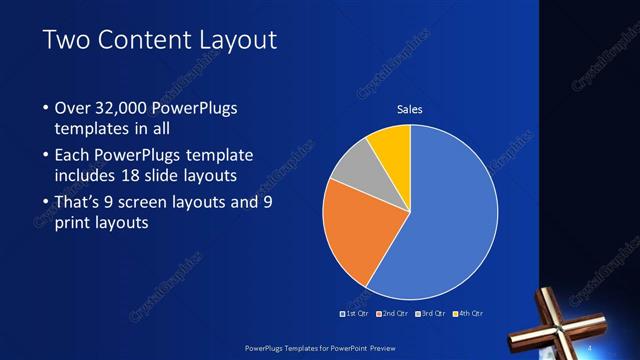 Two Content presentation slide layout