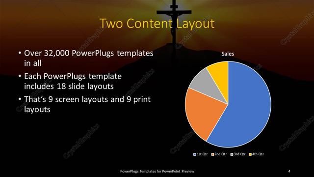 Two Content presentation slide layout
