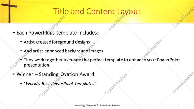 Title and Content presentation slide layout