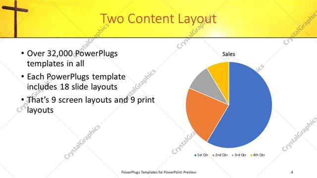 Two Content presentation slide layout
