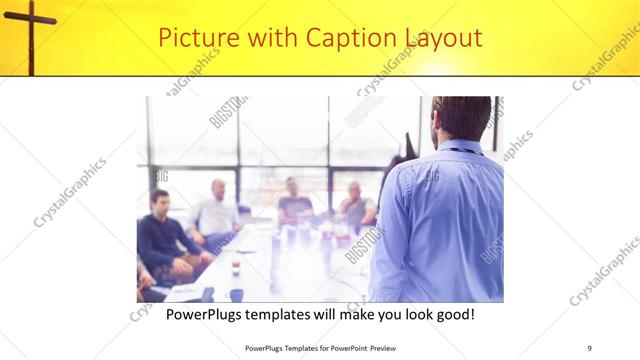 Picture with Caption presentation slide layout