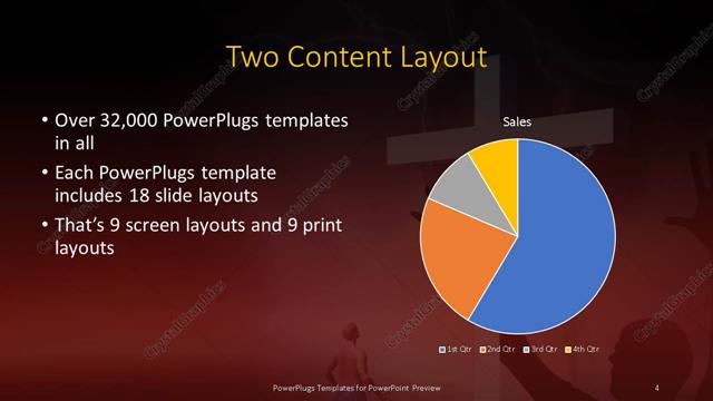 Two Content presentation slide layout