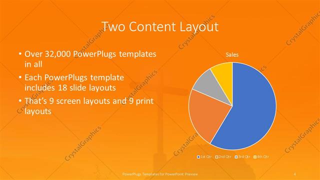 Two Content presentation slide layout