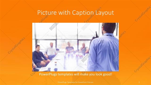 Picture with Caption presentation slide layout