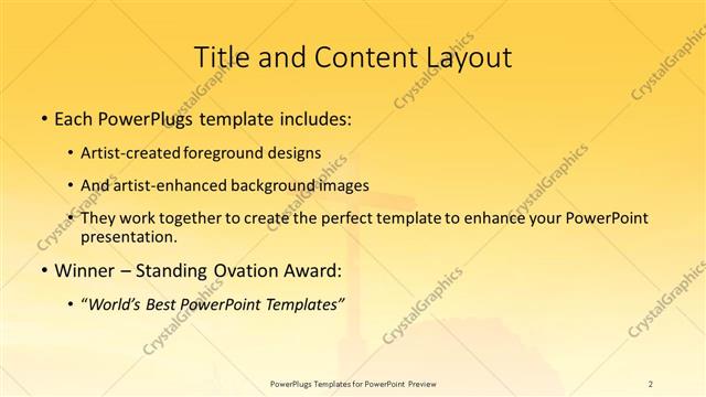 Title and Content presentation slide layout