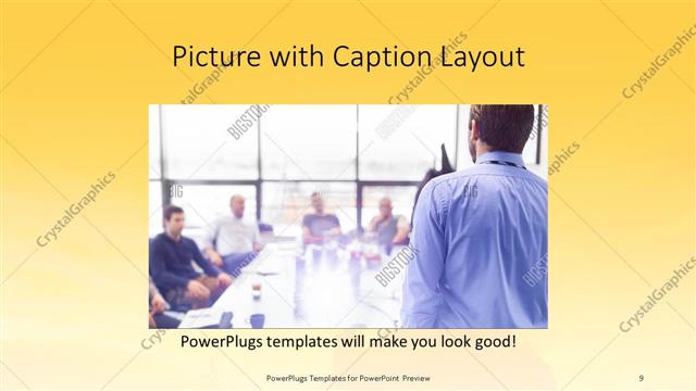 Picture with Caption presentation slide layout
