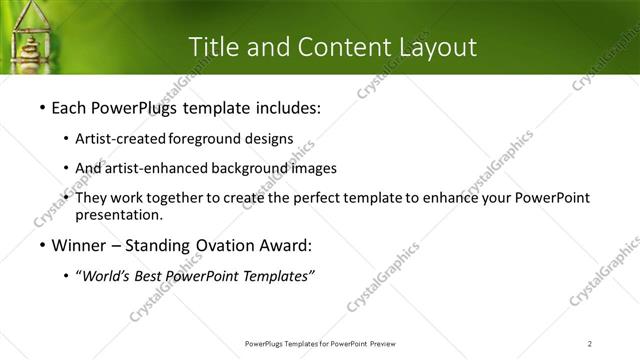 Title and Content presentation slide layout