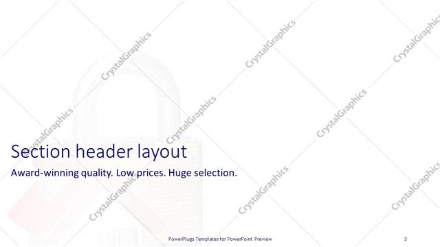Section Header presentation slide layout