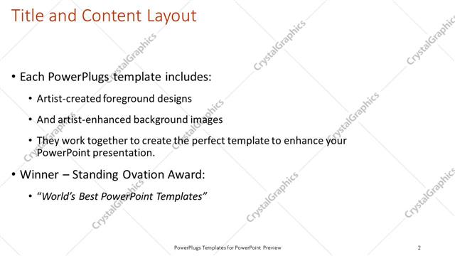 Title and Content presentation slide layout