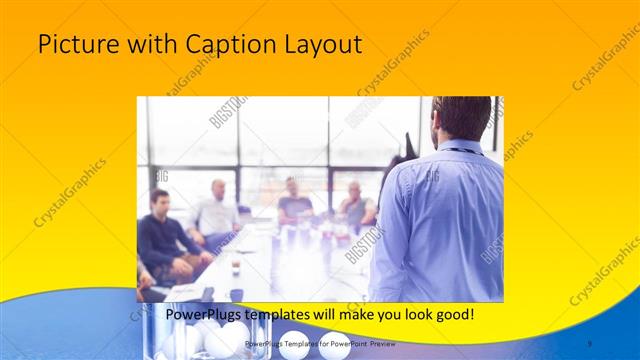 Picture with Caption presentation slide layout