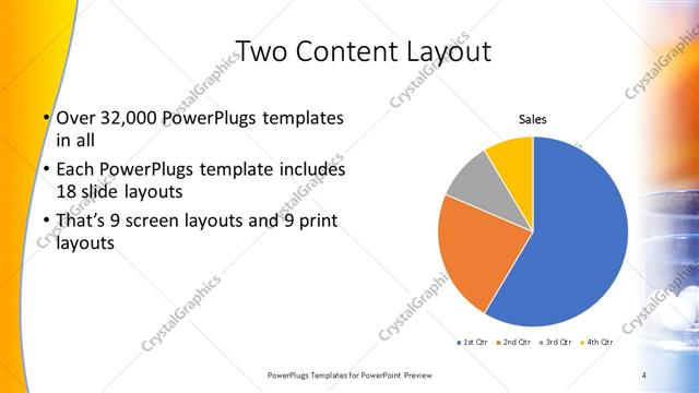 Two Content presentation slide layout