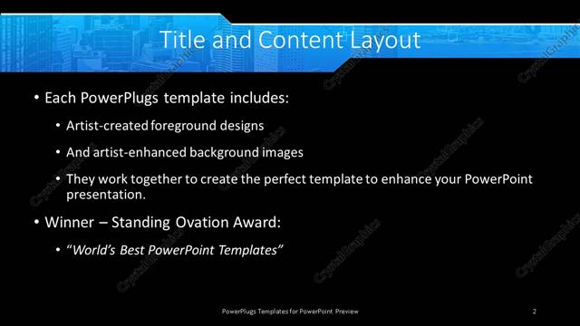 Title and Content presentation slide layout