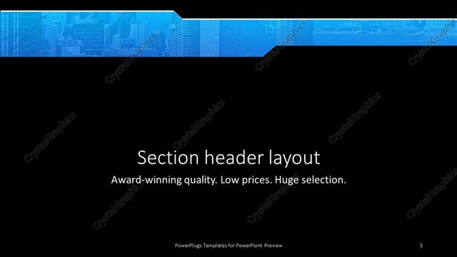 Section Header presentation slide layout