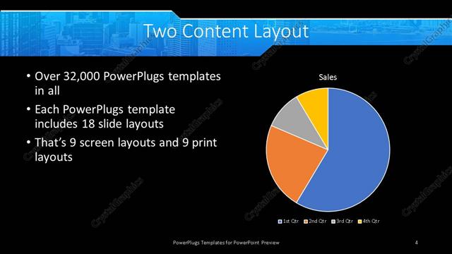 Two Content presentation slide layout