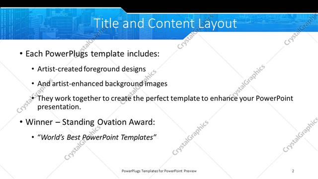 Title and Content presentation slide layout