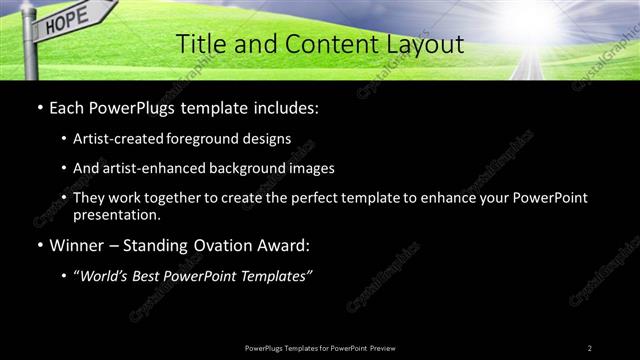 Title and Content presentation slide layout