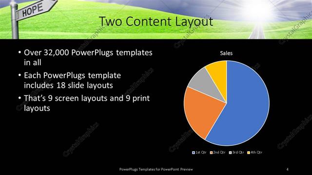 Two Content presentation slide layout