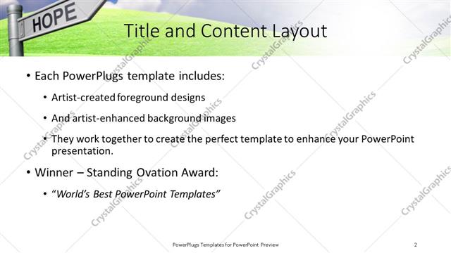 Title and Content presentation slide layout