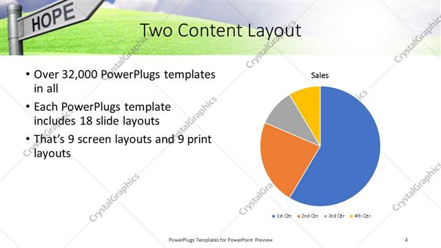 Two Content presentation slide layout