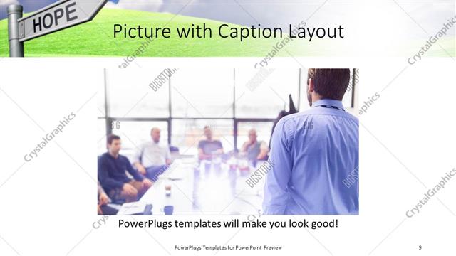 Picture with Caption presentation slide layout