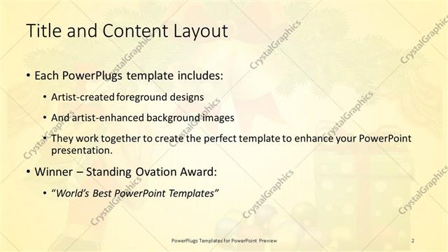 Title and Content presentation slide layout