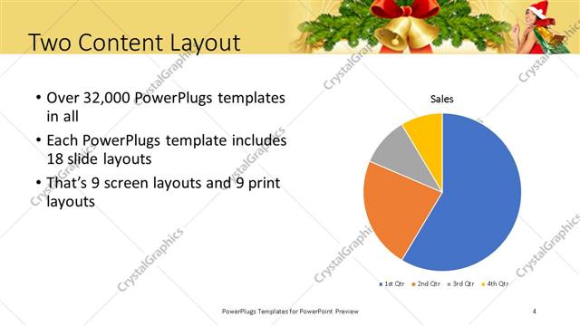 Two Content presentation slide layout