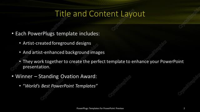 Title and Content presentation slide layout
