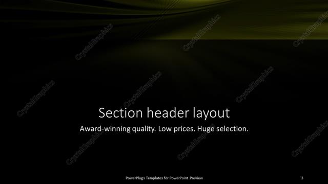 Section Header presentation slide layout